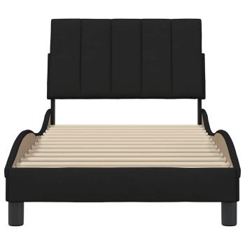 Bettgestell ohne Matratze Schwarz 90x190 cm Stoff