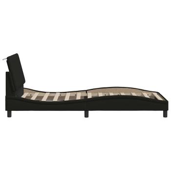 Bettgestell ohne Matratze Schwarz 90x190 cm Stoff