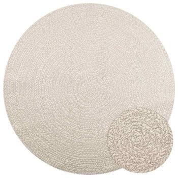 ARDEBO.de - Teppich ZIZUR Creme Ø 200 cm Jute-Optik Indoor und Outdoor