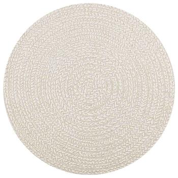 Teppich ZIZUR Creme Ø 120 cm Jute-Optik Indoor und Outdoor