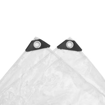 ARDEBO.de - Transparente Plane mit Ösen 2x10 m PVC