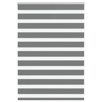 ARDEBO.de - Zebrarollo Dunkelgrau 115x100 cm Stoffbreite 110,9 cm Polyester