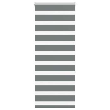 ARDEBO.de - Zebrarollo Dunkelgrau 55x150 cm Stoffbreite 50,9 cm Polyester