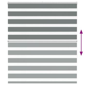 Zebrarollo Dunkelgrau 125x150 cm Stoffbreite 120,9 cm Polyester