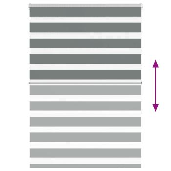 Zebrarollo Dunkelgrau 115x150 cm Stoffbreite 110,9 cm Polyester