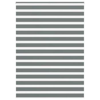 ARDEBO.de - Zebrarollo Dunkelgrau 160x200 cm Stoffbreite 155,9 cm Polyester