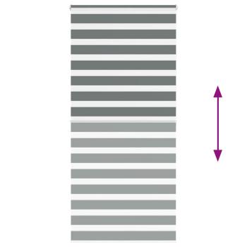 Zebrarollo Dunkelgrau 115x200 cm Stoffbreite 110,9 cm Polyester