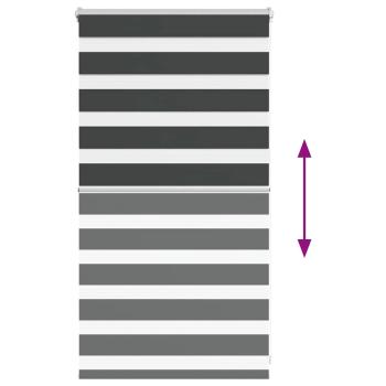 Zebrarollo Schwarz 80x100 cm Stoffbreite 75,9 cm Polyester