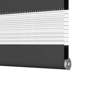 Zebrarollo Schwarz 85x200 cm Stoffbreite 80,9 cm Polyester