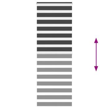 Zebrarollo Schwarz 85x200 cm Stoffbreite 80,9 cm Polyester