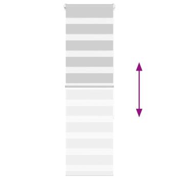 Zebrarollo Hellgrau 50x150 cm Stoffbreite 45,9 cm Polyester