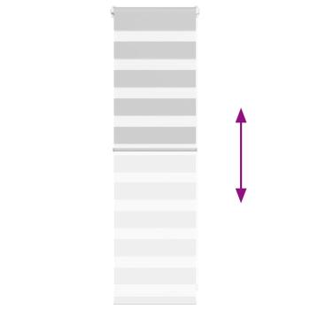 ARDEBO.de - Zebrarollo Hellgrau 45x100 cm Stoffbreite 40,9 cm Polyester