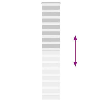 Zebrarollo Hellgrau 45x230 cm Stoffbreite 40,9 cm Polyester