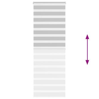 Zebrarollo Hellgrau 80x200 cm Stoffbreite 75,9 cm Polyester