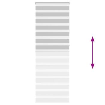 Zebrarollo Hellgrau 75x230 cm Stoffbreite 70,9 cm Polyester