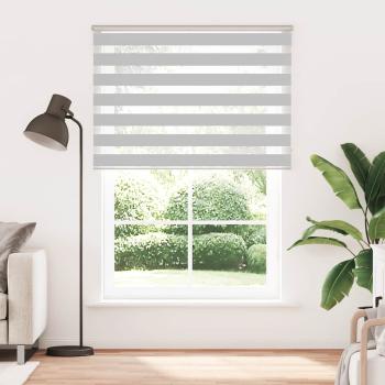 ARDEBO.de - Zebrarollo Hellgrau 165x230 cm Stoffbreite 160,9 cm Polyester