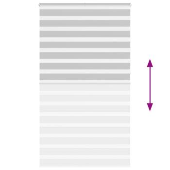 Zebrarollo Hellgrau 120x230 cm Stoffbreite 115,9 cm Polyester