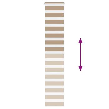 Zebrarollo Sandbraun 45x200 cm Stoffbreite 40,9 cm Polyester