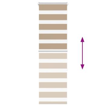 Zebrarollo Sandbraun 45x150 cm Stoffbreite 40,9 cm Polyester