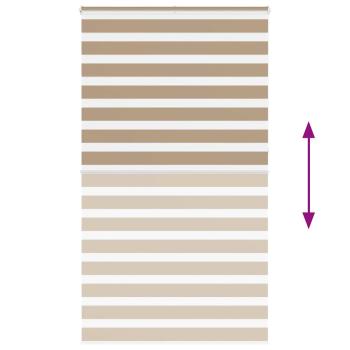 Zebrarollo Sandbraun 130x230 cm Stoffbreite 125,9 cm Polyester