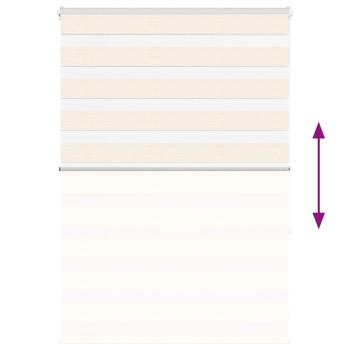 Zebrarollo Marmorbeige 100x150 cm Stoffbreite 95,9 cm Polyester