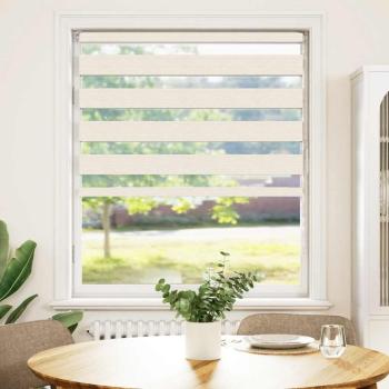Doppelrollo Marmorbeige 95x100 cm Stoffbreite 90,9 cm Polyester