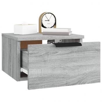 Wand-Nachttisch Grau Sonoma 34x30x20 cm