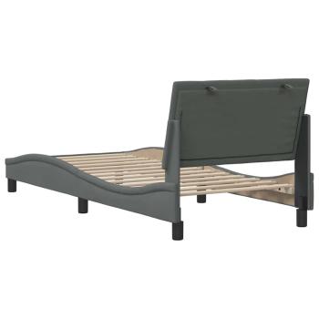 Bettgestell ohne Matratze Dunkelgrau 80x200 cm Stoff
