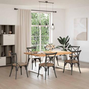 Esstisch Hellbraun 180x120x74 cm Massivholz Eiche