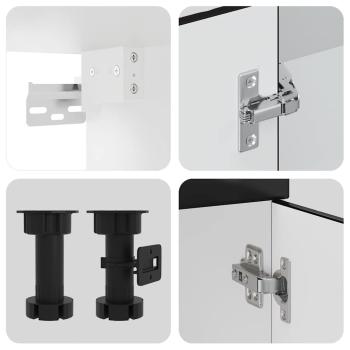 ARDEBO.de - 8-tlg. Küchenschrank-Set Kalmar Schwarz Holzwerkstoff