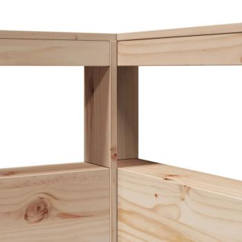 Massivholzbett mit Regal ohne Matratze 180x200 cm Kiefernholz