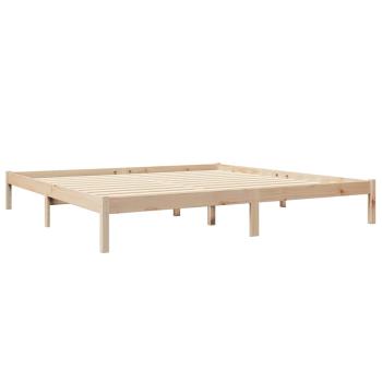 Massivholzbett mit Regal ohne Matratze 180x200 cm Kiefernholz