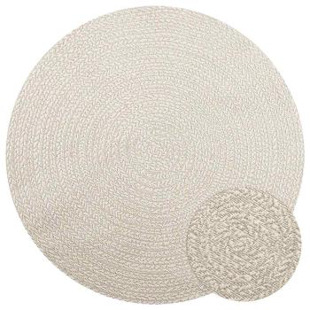 ARDEBO.de - Teppich ZIZUR Creme Ø 160 cm Jute-Optik Indoor und Outdoor