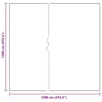 Transparente Plane mit Ösen 12x12 m Polyethylen