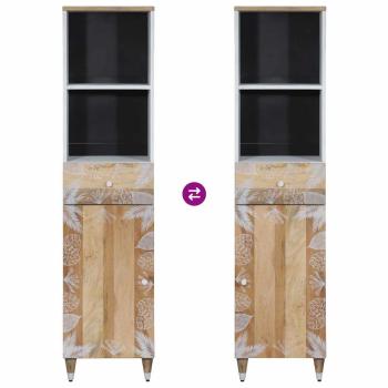 Badschrank 38x33,5x160 cm Massivholz Mango