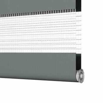 Zebrarollo Dunkelgrau 60x200 cm Stoffbreite 55,9 cm Polyester