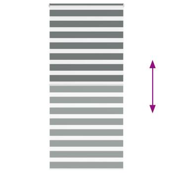 Zebrarollo Dunkelgrau 95x230 cm Stoffbreite 90,9 cm Polyester