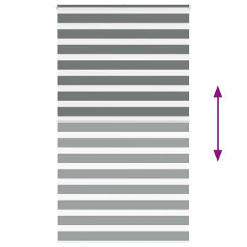 Zebrarollo Dunkelgrau 120x200 cm Stoffbreite 115,9 cm Polyester