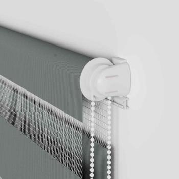 Doppelrollo Dunkelgrau 165x230 cm Stoffbreite 160,9 cm Polyester