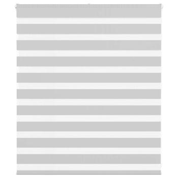 ARDEBO.de - Zebrarollo Hellgrau 135x100 cm Stoffbreite 130,9 cm Polyester