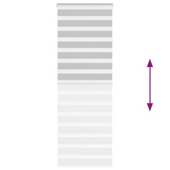 Zebrarollo Hellgrau 85x200 cm Stoffbreite 80,9 cm Polyester