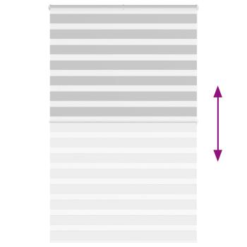 Zebrarollo Hellgrau 150x200 cm Stoffbreite 145,9 cm Polyester