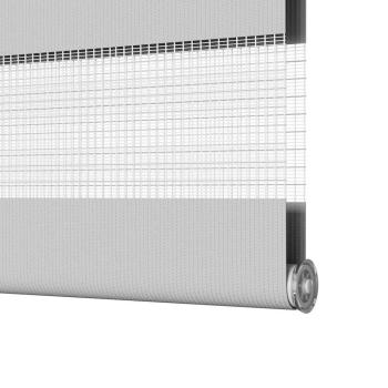ARDEBO.de - Zebrarollo Hellgrau 115x230 cm Stoffbreite 110,9 cm Polyester