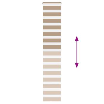 Zebrarollo Sandbraun 50x200 cm Stoffbreite 45,9 cm Polyester