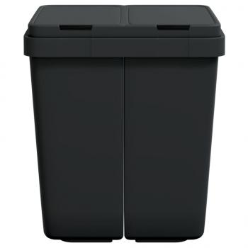 Duo Mülleimer Anthrazit 2x25 L