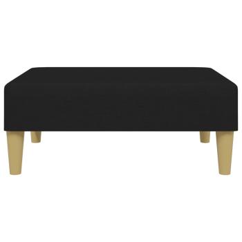 ARDEBO.de - Schlafsofa 2-Sitzer mit Kissen und Fußhocker Schwarz Samt