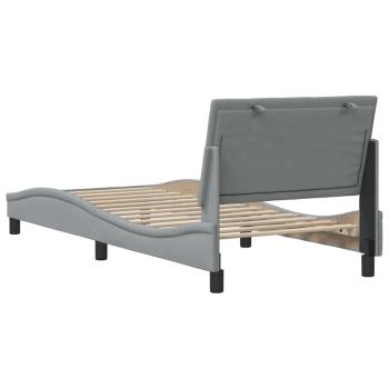 Bettgestell ohne Matratze Hellgrau 90x190 cm Stoff