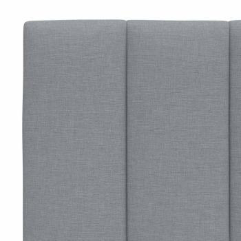 Bettgestell ohne Matratze Hellgrau 90x190 cm Stoff