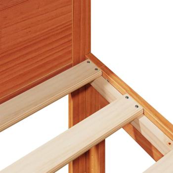 Massivholzbett ohne Matratze Wachsbraun 80x200 cm Kiefernholz
