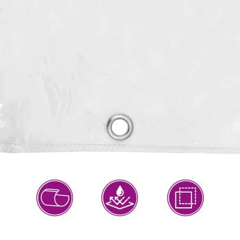 Transparente Plane mit Ösen 1x12 m PVC